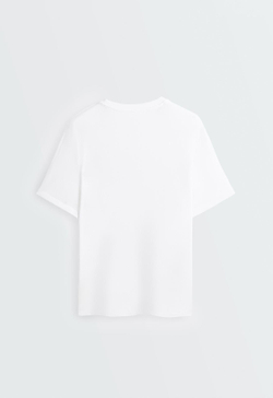 Oysho Футболка oversize с короткими рукавами из хлопка, белый