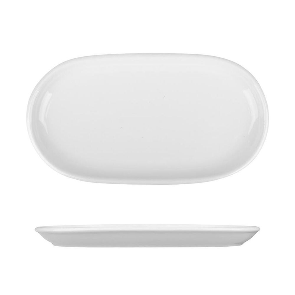 Блюдо овальное 27,5*15 см h2,3 см для подачи белое фарфор NEW P.L. Proff Cuisine [6]