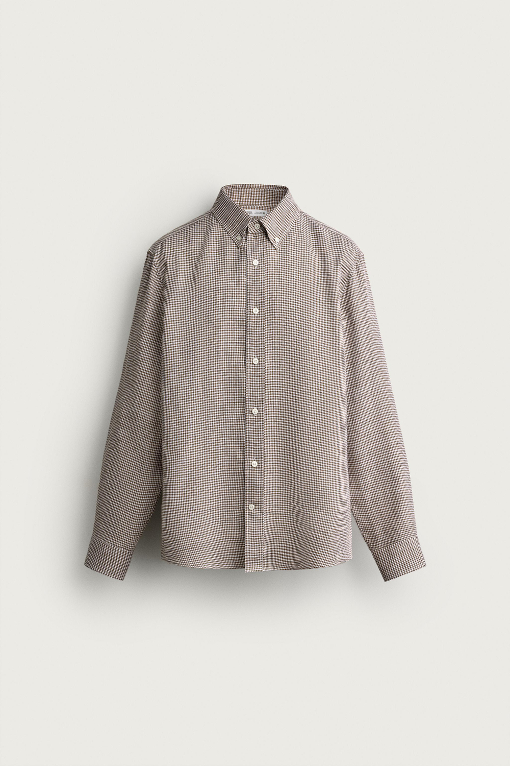 РУБАШКА REGULAR FIT В КЛЕТКУ ИЗ 100% ЛЬНА — ZARA