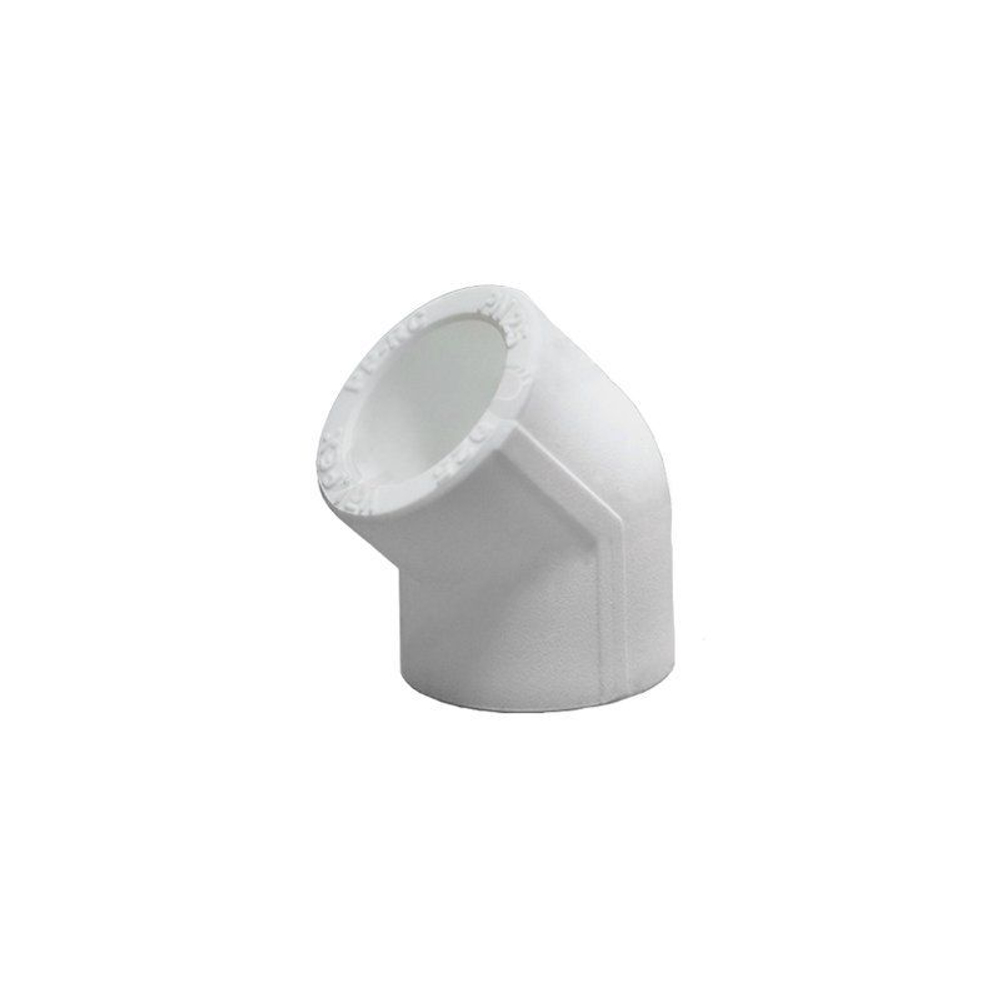 Угольник ПП 45гр.  32 PN 25, белый, Valfex Pro