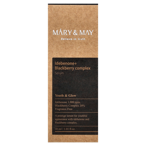 Mary & May, Комплексная сыворотка Idebenone + ежевика, 30 мл (1,01 жидк. унц.)