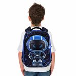 Ранец BRAUBERG LIGHT, 1 отделение, с брелоком, "Evil robot", 3D-панель, 36х26х13 см, 272028