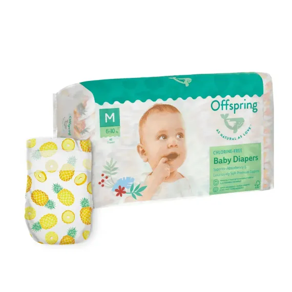 Подгузники Offspring M 6-10 кг, 42 шт, ананасы