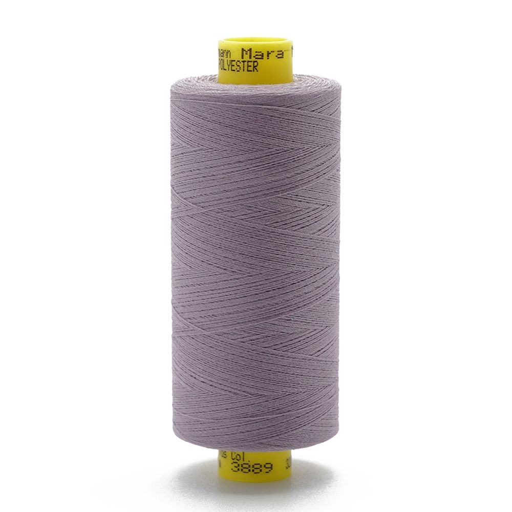 Нитка Gutermann Mara 150 (1000 метров), 1 кат., особо тонкая | 3889 пепельно-сиреневый