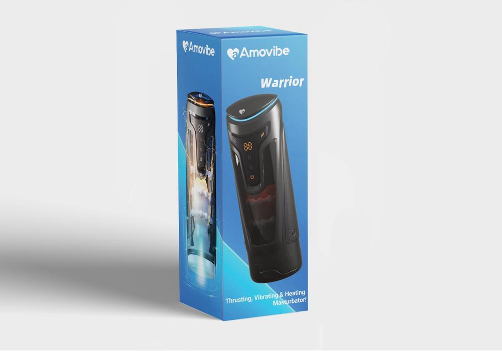 Мастурбатор Amovibe Warrior с пенетрацией и массажем бусинами