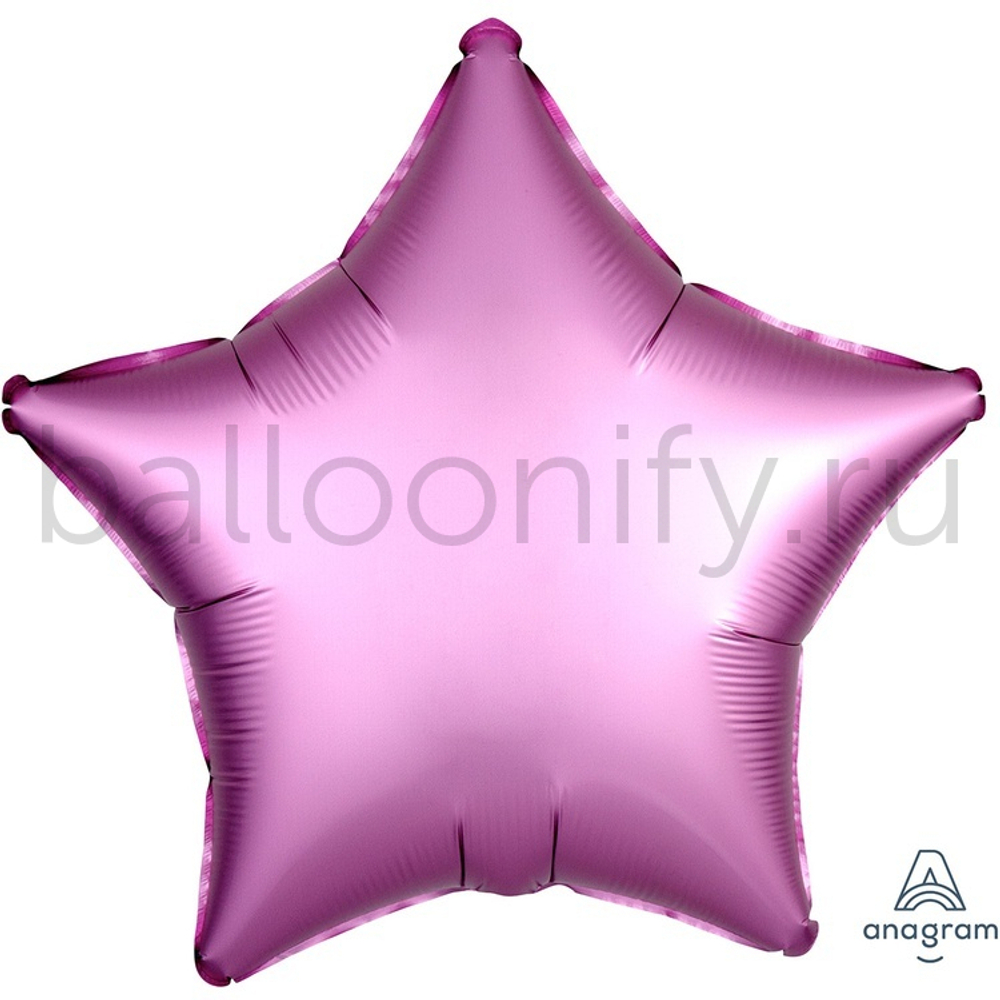 Фольгированная фигура, звезда, 19"/48СМ Сатин Flamingo