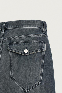 ZARA ДЖИНСЫ LOOSE FIT С ПОВОРОТНЫМИ ШВАМИ, СИНИЙ