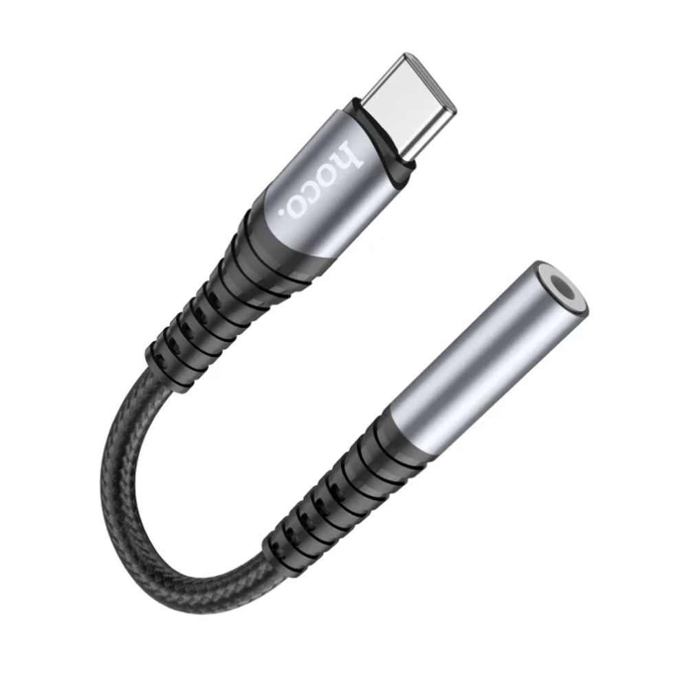 Переходник Hoco LS33 Type-C to 3.5mm-Серый Металик Переходник Hoco LS33 Type-C to 3.5mm-Серый Металик