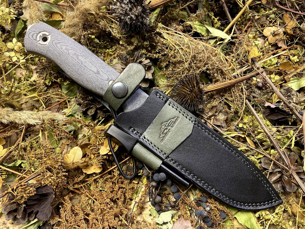 Нож Ranger с огнивом, сталь PGK, N.C. Custom