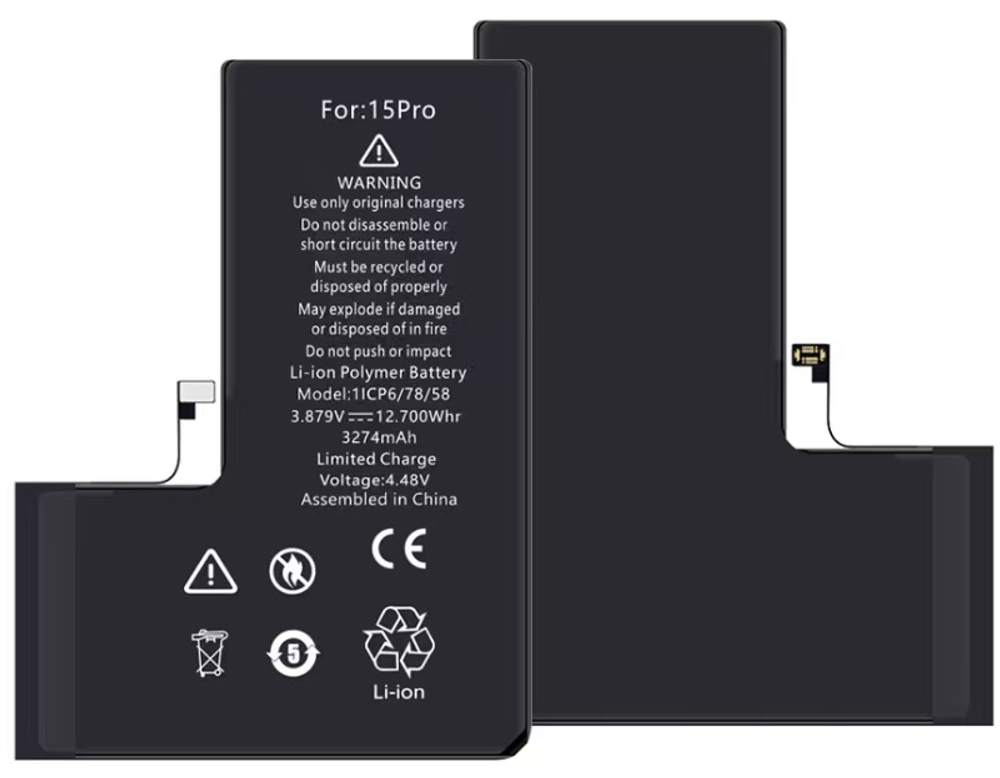 АКБ Батарея Аккумулятор iPhone 15 Pro с Верификацией Orig IC 100% Capacity