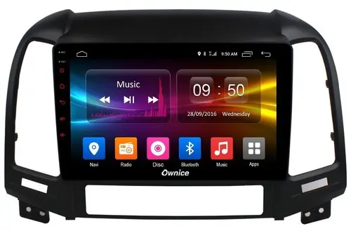 Магнитола для Hyundai Santa Fe 2006-2012 - Kuberg OL-9717 IPS, Android 10, 4G SIM-слот