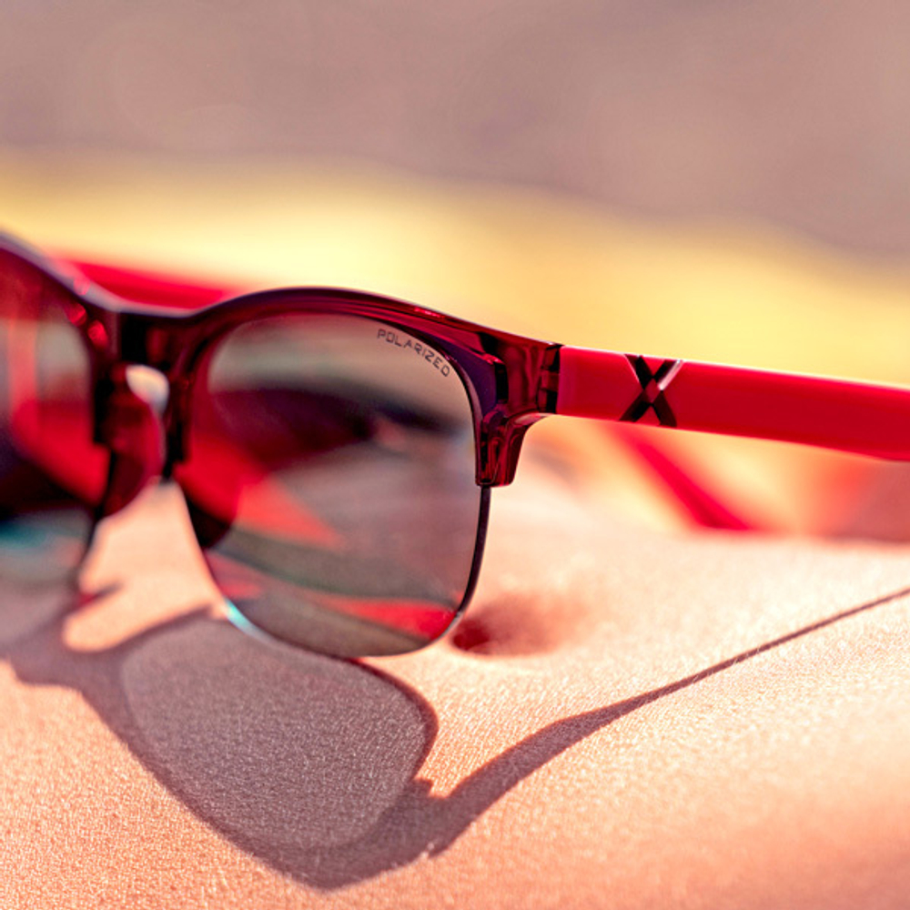 Спортивные очки HILX Interloop Shiny Crystal Dark Red Matt Solid Red / Red Mirror Polarized Lens