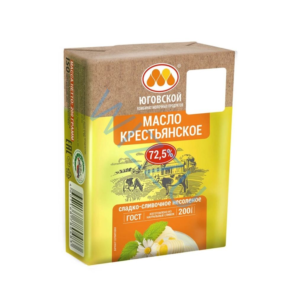 Масло сливочное традиционное 72,5% 200гр
