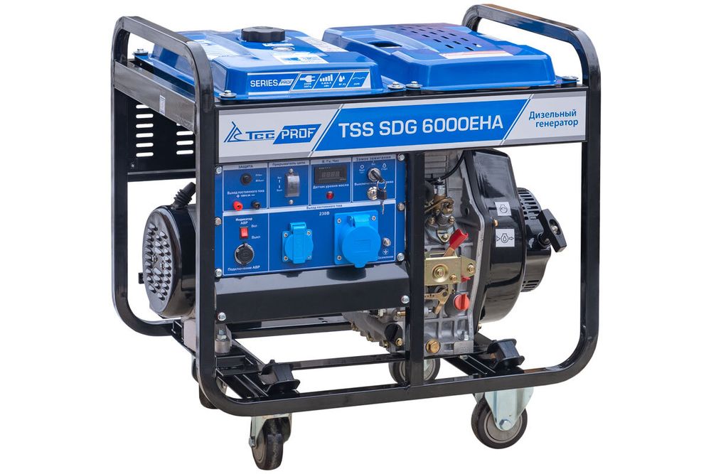 Дизель генератор TSS SDG 6000EHA - [6 кВт / 27,1 А] двигатель Lifan, эл. старт