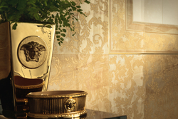 Декор Versace 240073 MARBLE CASSETTONE FOGLIA NERO RETTIFICATO LAPPATO 58,5x58,5