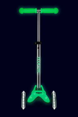 Самокат Mini Micro Deluxe Glow (светящийся) LED ледяной лайм