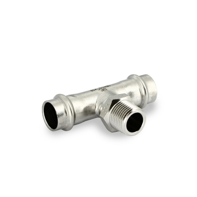 Тройник пресс-Н 18 х 1/2" х 18, нержавеющая сталь