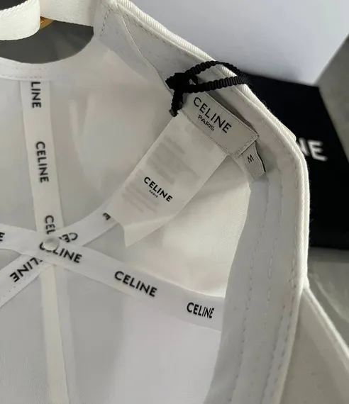 Бейсболка CELINE из хлопка, белый