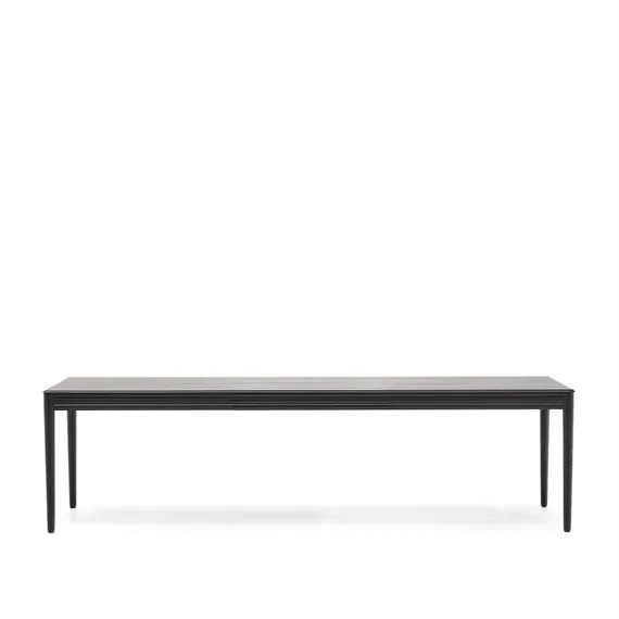 Раздвижной стол Lenon 200-280x90 см, черный массив дуба