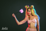 Розовый пуховый тиклер 41см Lola Games Party Hard Treasure 1081-01lola