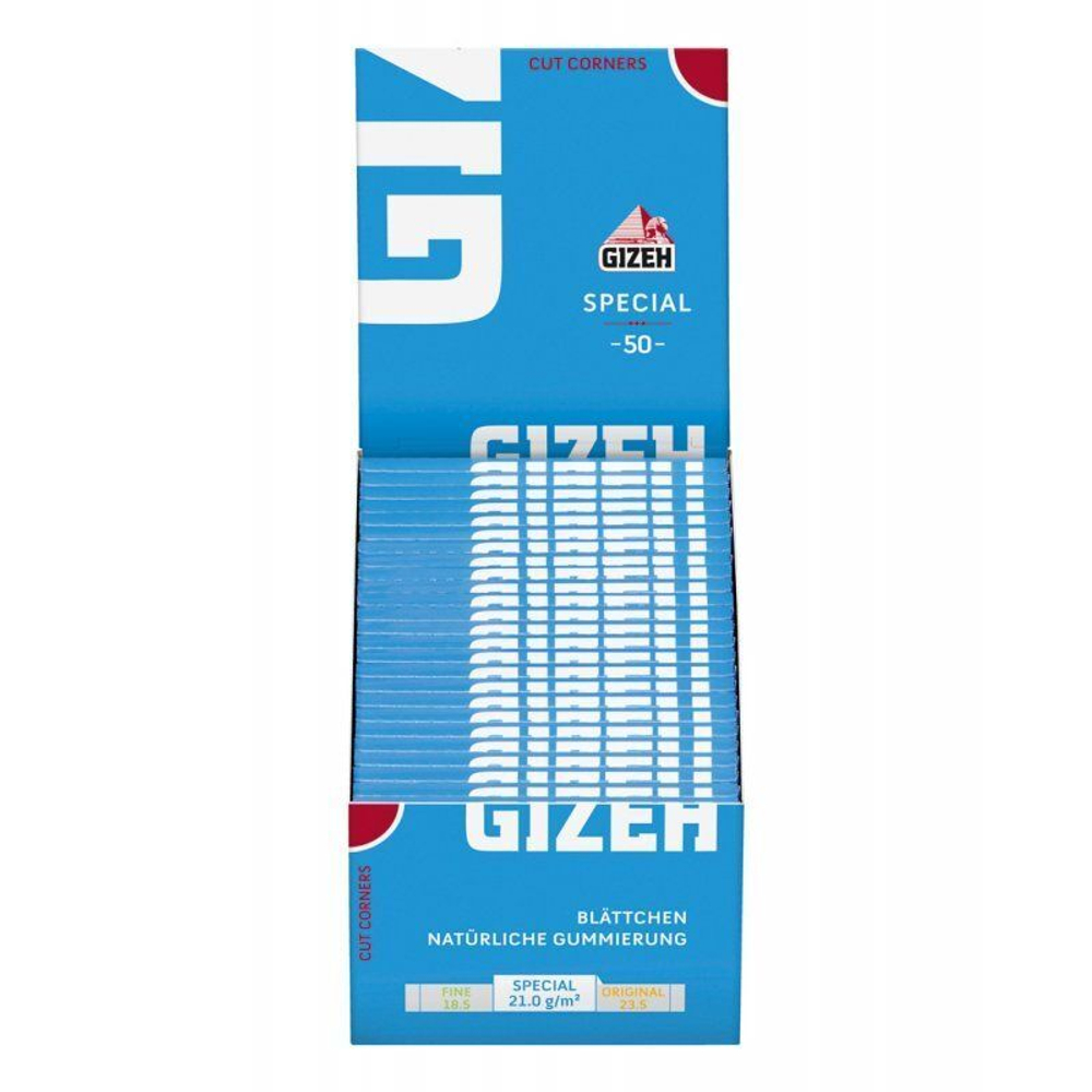 Бумага для сигарет блок "Gizeh" Blue Special 21г/м 50л*50шт