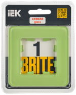 BRITE Рамка 1-местная РУ-1-2-Бр стекло эко грин RE IEK