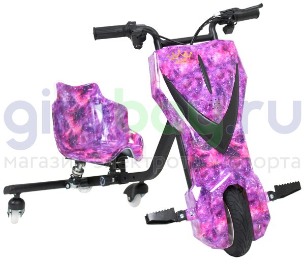 Электро Дрифт-карт IKINGI Drift Cart P2 250W (36V/4.4Ah) - Фиолетовый Космос фото №3