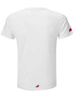 Футболка для мальчика теннисная Babolat Exercise Big Babolat Tee - white/white