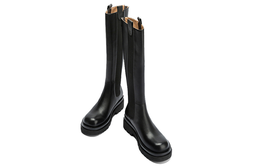 Q.VONTON Knee high Boots Women"s Black