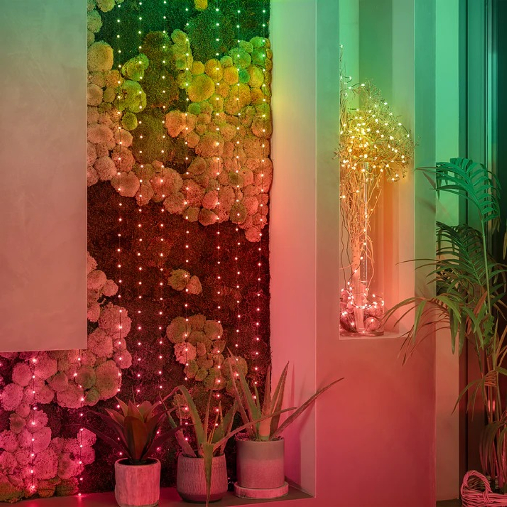 Гирлянда Twinkly Candies Hearts 200 диодов RGB 12 м USB-C IP20 Green Wire