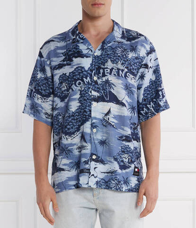 Рубашка HAWAIIAN CAMP Tommy Jeans - темно-синий(DM0DM18950)