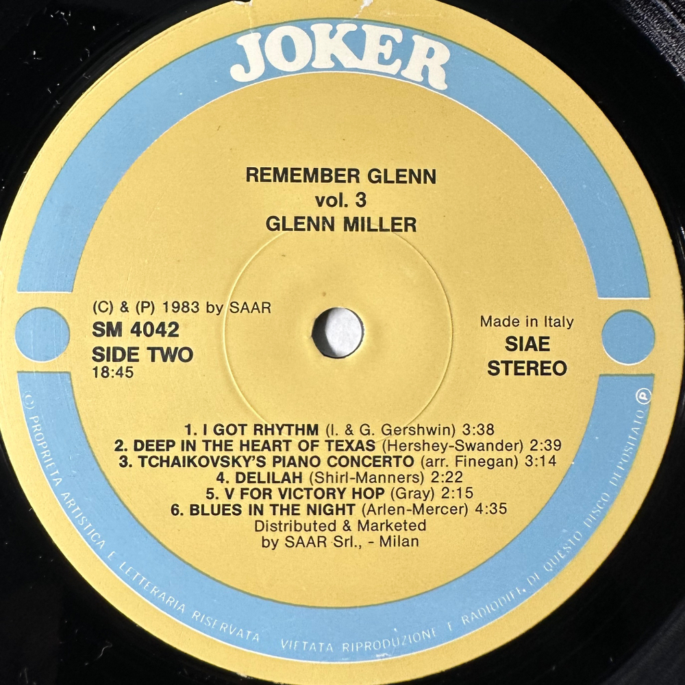 Glenn Miller ‎– Glenn Miller 3LP (Италия 1983г.)
