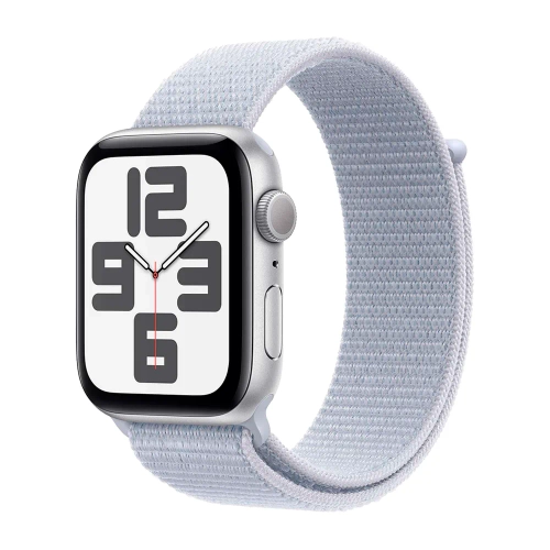 Умные часы Apple Watch SE 2 (2024) GPS, 44mm, Silver Aluminium Case with Sport Loop, Blue Cloud (Серебристый)