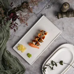 Блюдо прямоугольное 30*17 см h1,5 см Relief белое фарфор P.L. Proff Cuisine [3]
