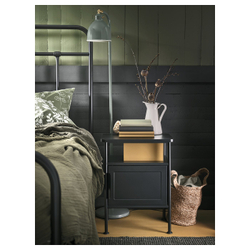 IKEA GRÅFJÄLLET  (ИКЕА ГРОФЙЭЛЛЕТ)  -  Прикроватный столик - антрацит 45х36х59 см