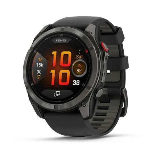 Смарт-часы Garmin Fenix 8 Pro AMOLED (51 мм) Sapphire карбоново-серый DLC титан черный/гравийно-серый 010-03199-01