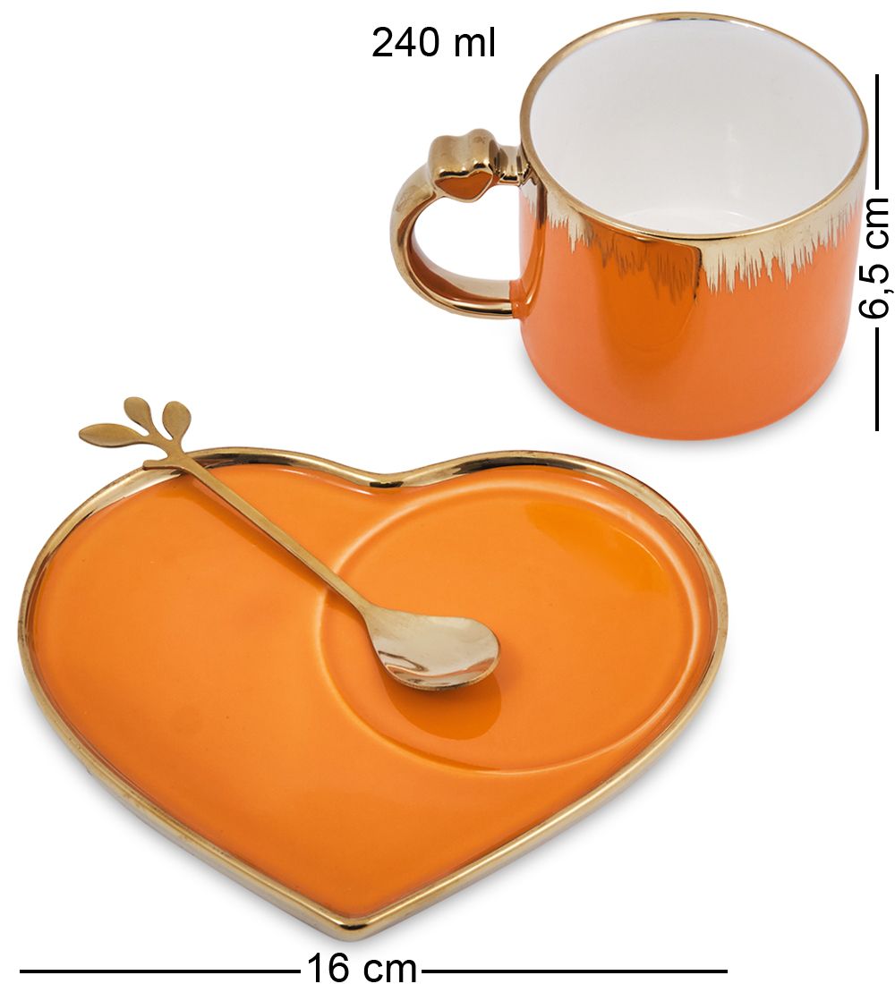 GAEM Art MUG-417/4 Чайная пара «Сердце»