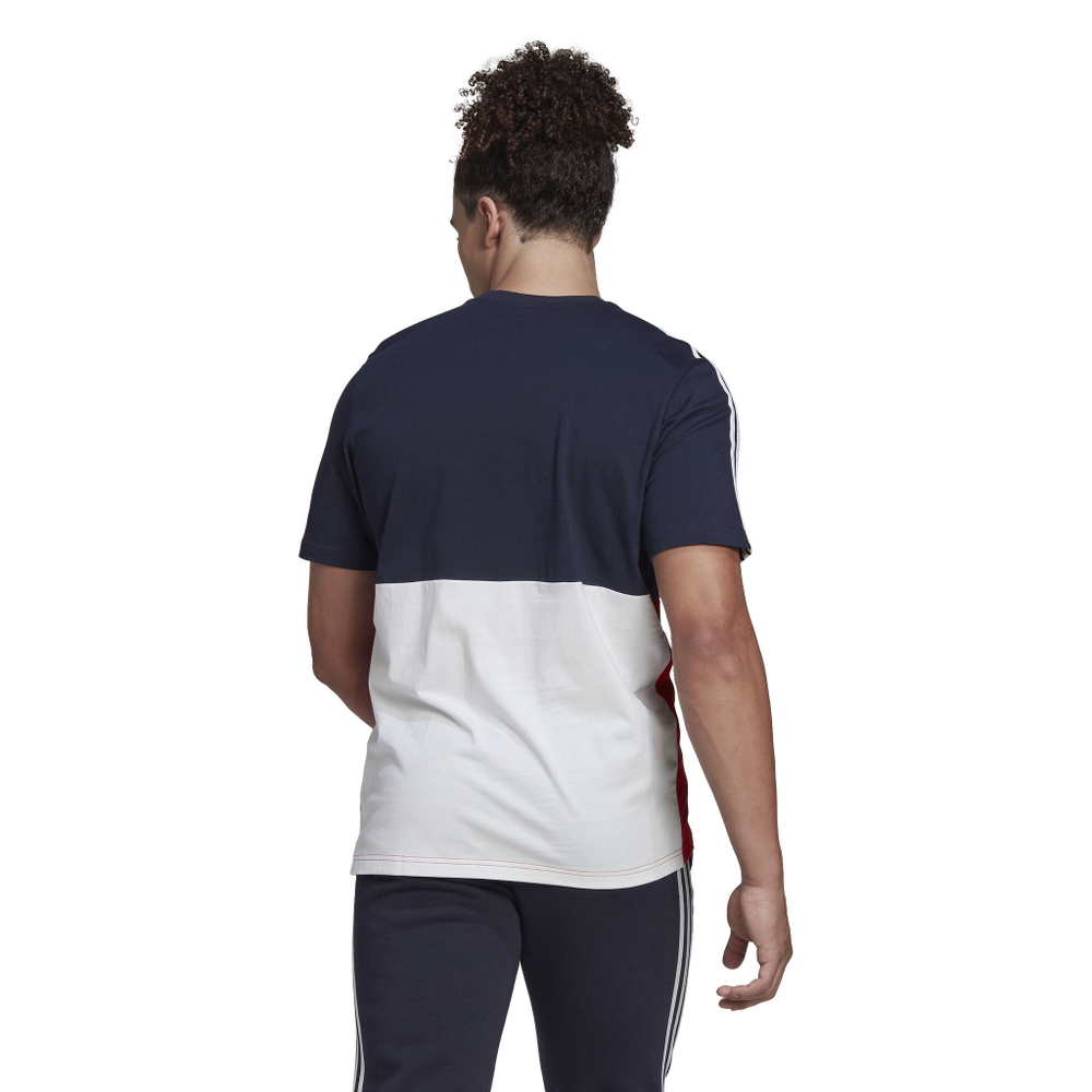Мужское теннисное поло adidas Color Block T-Shirt Men - Dark Blue, Red