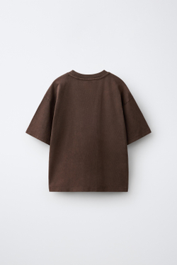 ZARA ФУТБОЛКА С ПРИНТОМ ГНОМА ИЗ «БЕЛОСНЕЖКИ» © DISNEY, КОРИЧНЕВЫЙ МЕЛАНЖ