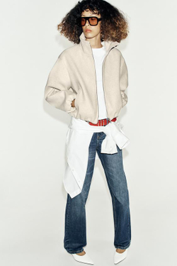 ZARA МЯГКИЙ БОМБЕР, ЭКРЮ