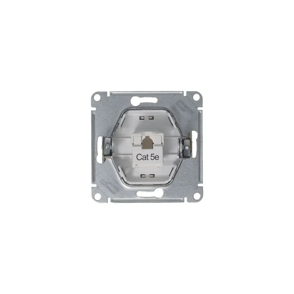 GLOSSA РОЗЕТКА компьютерная RJ45 кат. 5e, механизм, ПЛАТИНА