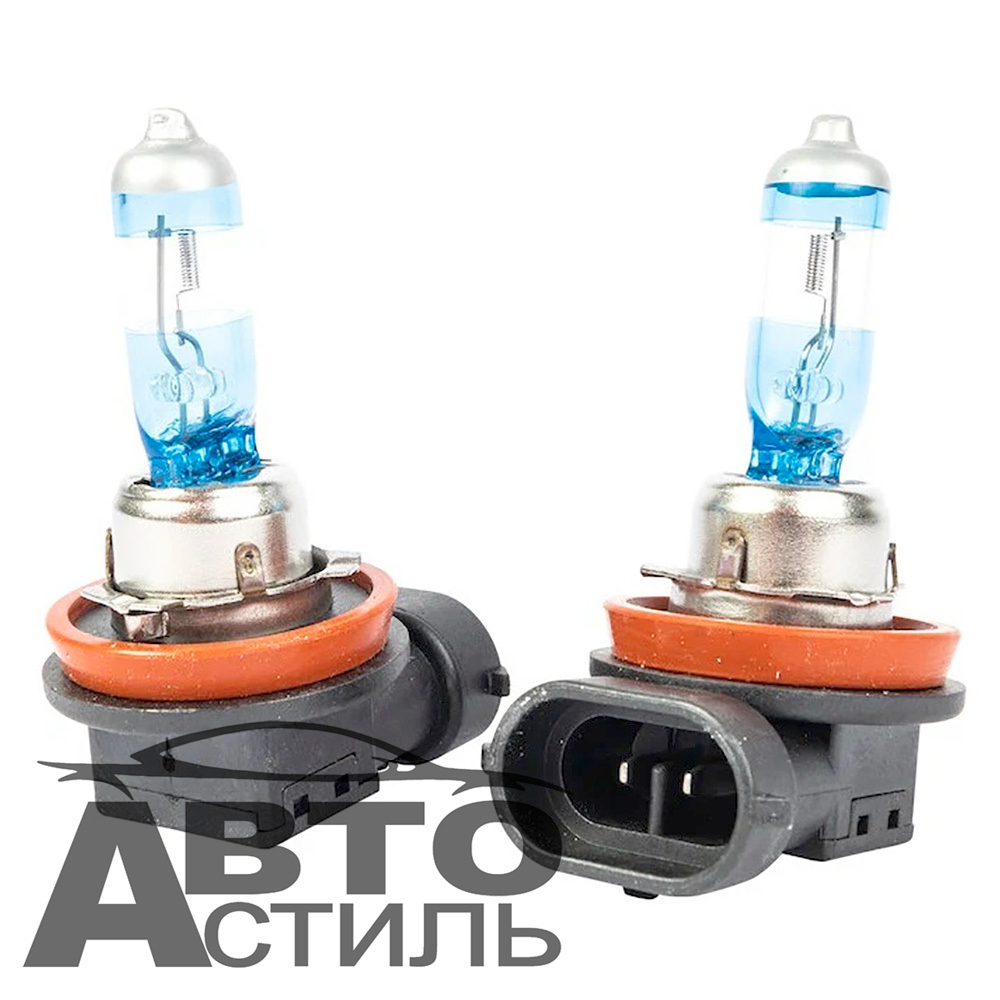 Автолампа H11 12V 55W (PGJ19-2) Маяк +150% ULTRA White Vision 82110WV+150 (к-т)