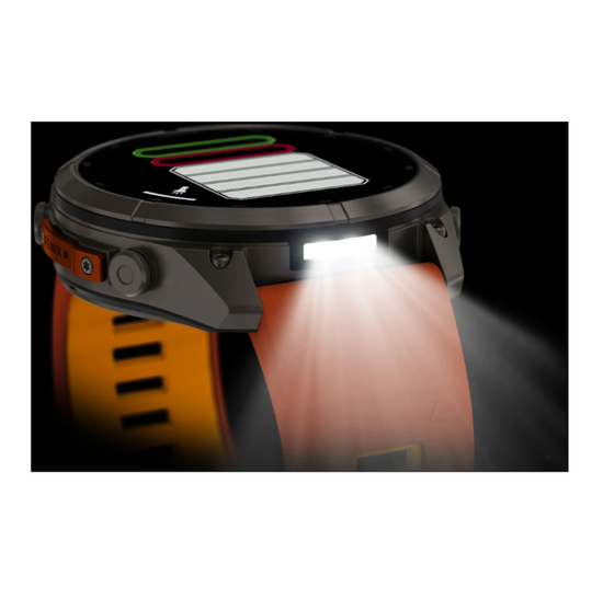 Умные часы Garmin Fenix 9 PRO, 51 мм, AMOLED, Sapphire Titanium with Autumn Orange/Spark Orange Silicone Band