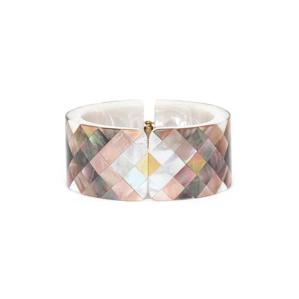 Браслет Nature Bijoux, San Lazzaro, кафф, с перламутровой мозайкой, NB25.2-13-44263 (серый)