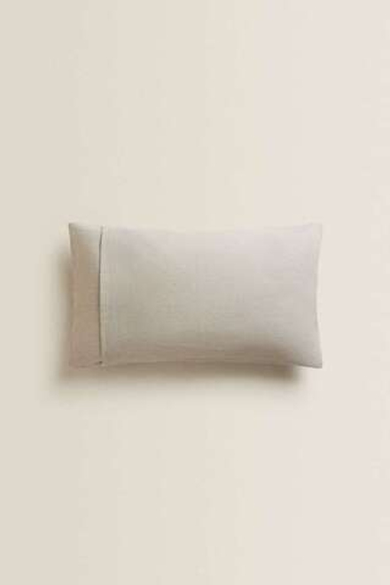 ZARA HOME ОДНОТОННЫЙ ЧЕХОЛ ДЛЯ ДЕКОРАТИВНОЙ ПОДУШКИ, СВЕТЛО-СЕРЫЙ