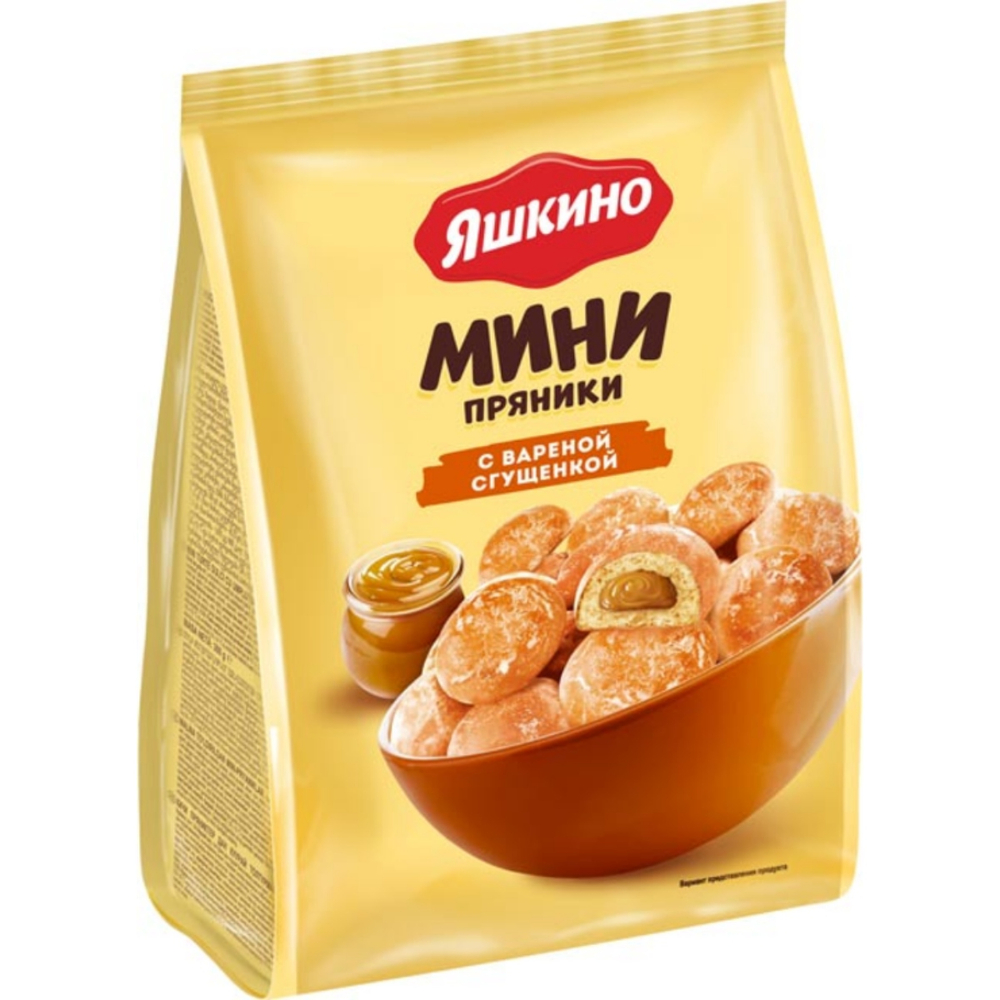 Яшкино Мини-пряник 300г С вареной сгущенкой 1/10 (арт.РАР911)