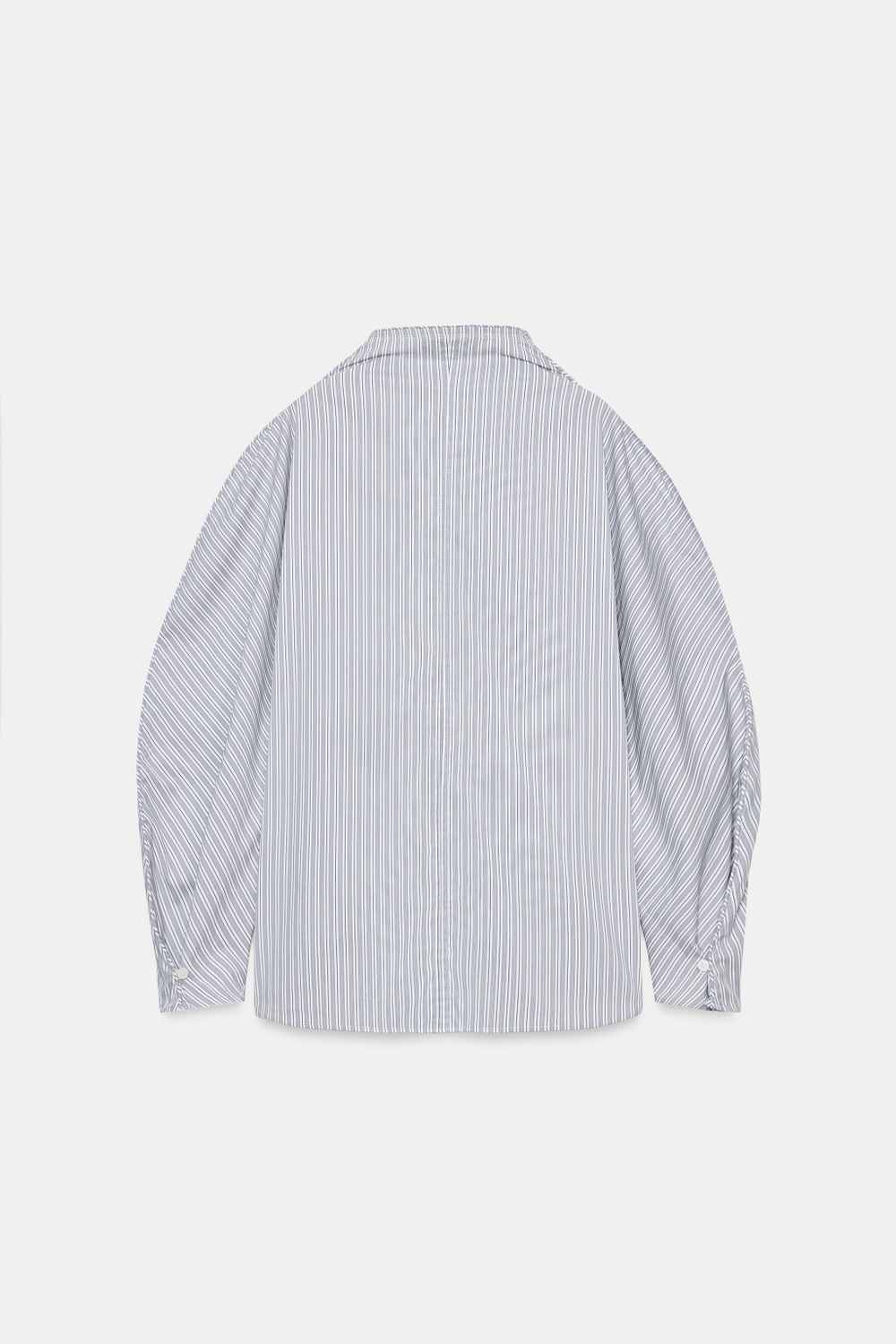 РУБАШКА ИЗ ПОПЛИНА В ПОЛОСКУ С ОБЪЕМОМ — ZARA