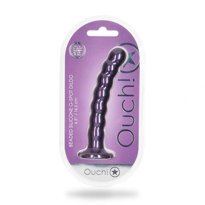 Фиолетовый фаллоимитатор Beaded G-Spot - 17 см. (Цвет: фиолетовый)