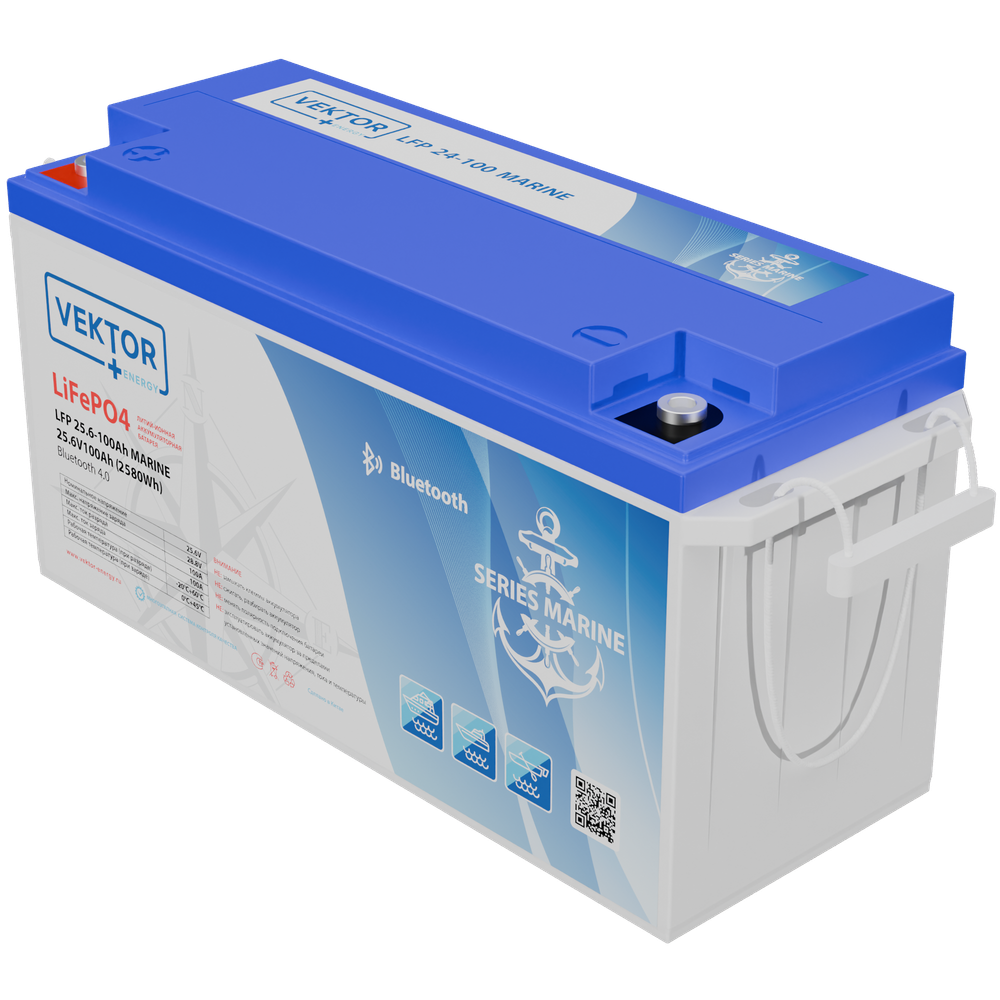 LFP 25.6-100 MARINE Smart BMS 100A (Bluetooth 4.0)