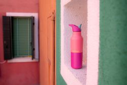 Термобутылка Klean Kanteen Rise Vac Classic Flip Sport 16oz (473 мл) Pink Lemonade Kaleidoscope